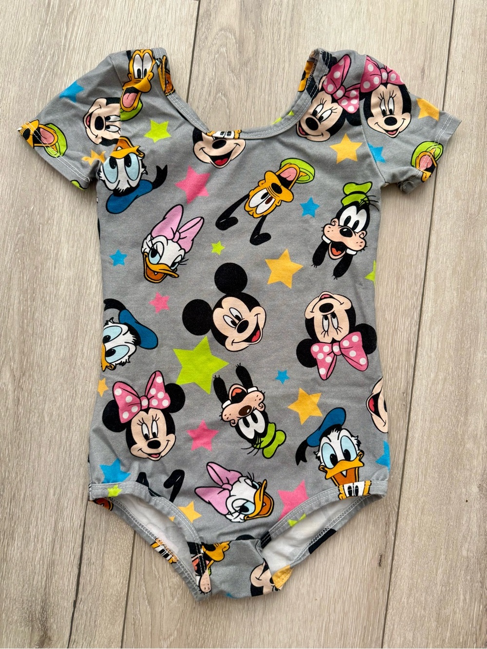 WILD RICH KIDS Disney Characters Grey Kids One-Piece Bodysuit